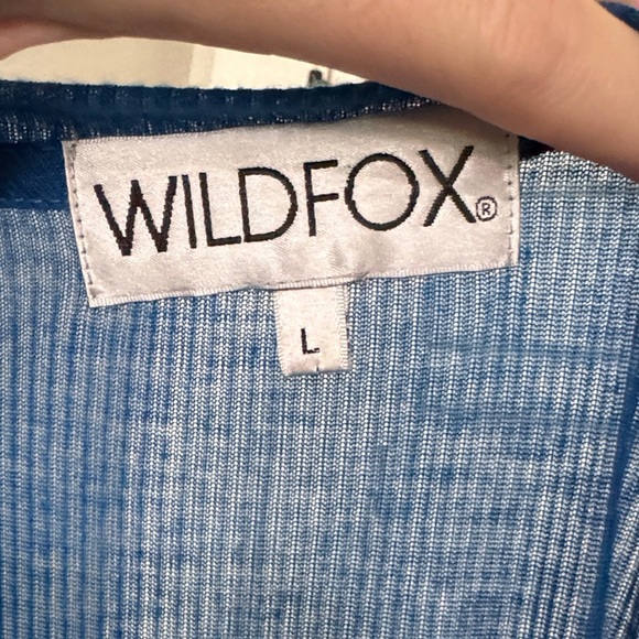 Wildfox Sheer Blue oversized puny Top - Picture 2 of 9